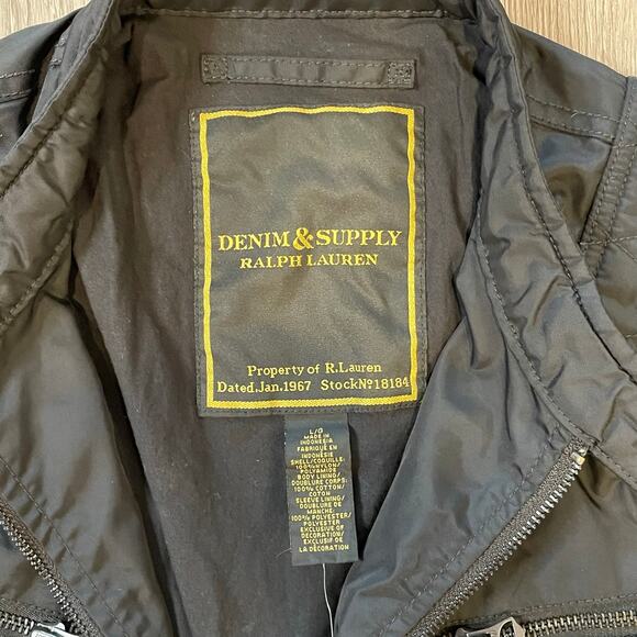 Ralph Lauren Denim & Supply Jacket Large Designer Luxury Classic Timeless Biker - Picture 8 of 8